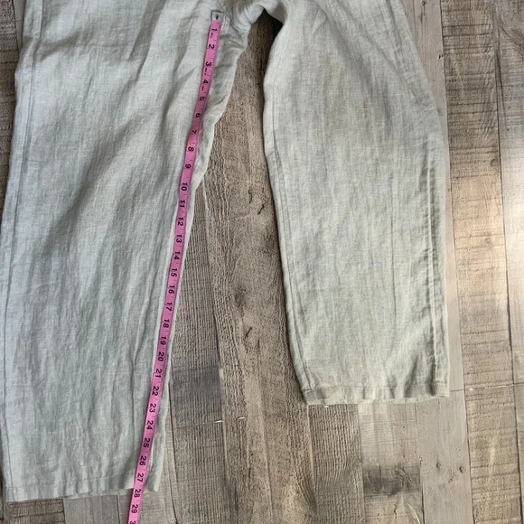 J Crew Soleil Linen Pull On Drawstring Waist Pant Flax SZ XS - Picture 14 of 14